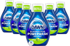 Dawn Platinum Powerwash Dish Spray, Dish Soap Cleaning Spray, Apple Scent Refill, Dish Soap Liquid, 16 Fl Oz (Pack of 6)