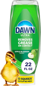 Dawn Ultra Dish Soap Apple Blossom Scent Liquid Dishwashing Detergent, Powerful Dish Soap for Grease Removal, Best Dishwashing Liquid from Trusted Dawn Products, Ultra Cleaning Performance, 22 oz