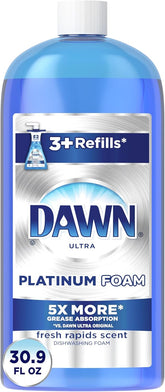 Dawn Dish Soap, Direct Foam Dishwashing Foam, Refill, Fresh Rapids Scent, 30.9 Fluid Oz (Pack of 6)