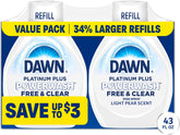 Dawn Powerwash Spray Refill, Dish Soap, Dishwashing Liquid, Free & Clear, 2 Refills, 43 Fl Oz