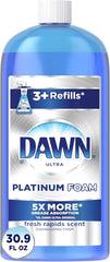 Dawn Dish Soap, Direct Foam Dishwashing Foam, Refill, Fresh Rapids Scent, 30.9 Fluid Oz (Pack of 6)
